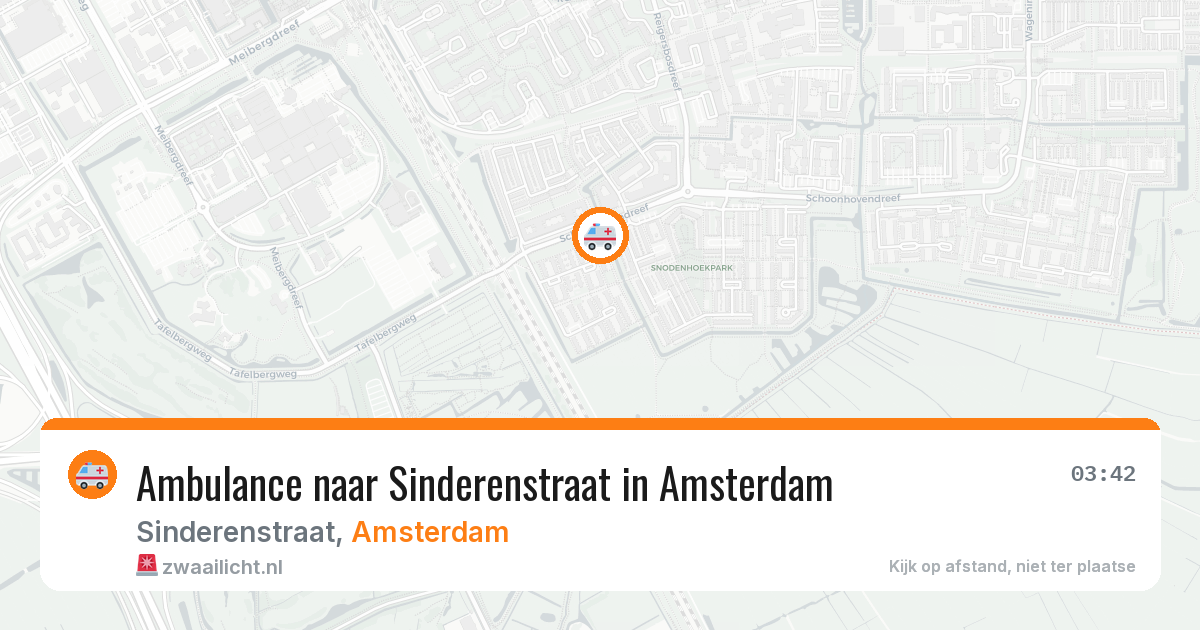 Ambulance naar Sinderenstraat in Amsterdam — 22 jul 2026