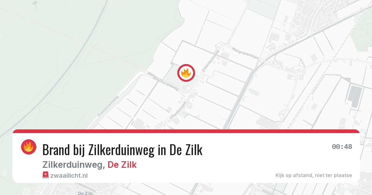 Brand bij Zilkerduinweg in De Zilk — 26 mei 2026