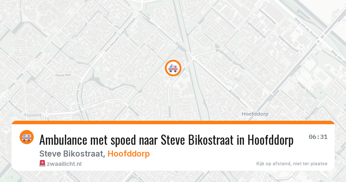 Ambulance met spoed naar Steve Bikostraat in Hoofddorp — 28 jan 2026