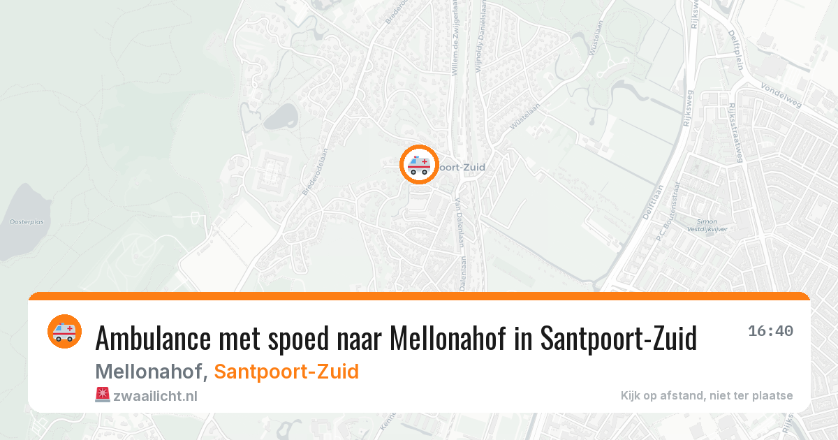 Ambulance met spoed naar Mellonahof in Santpoort-Zuid — 24 jul 2026