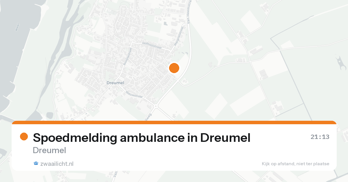 Spoedmelding ambulance in Dreumel — 15 aug 2026