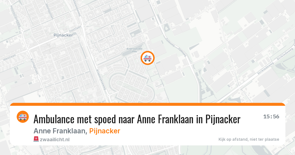Ambulance met spoed naar Anne Franklaan in Pijnacker — 9 jul 2026