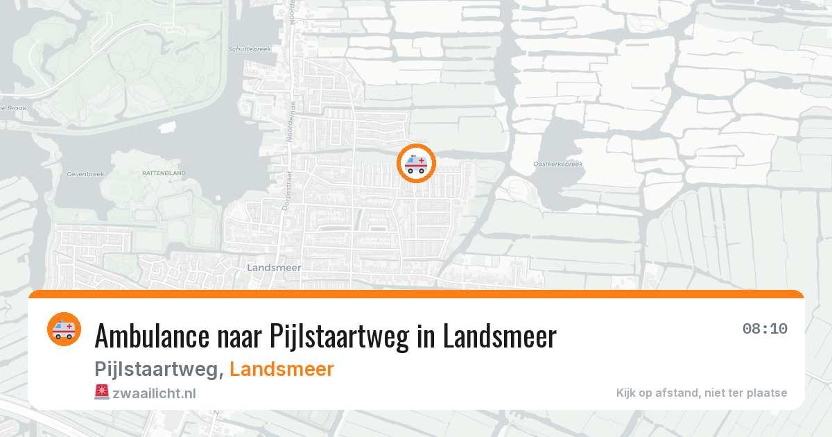 Ambulance naar Pijlstaartweg in Landsmeer — 22 apr 2026