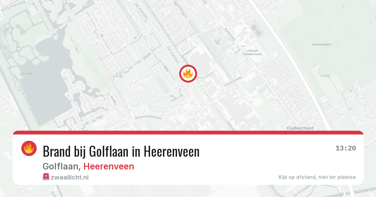Brand bij Golflaan in Heerenveen — 31 mei 2026
