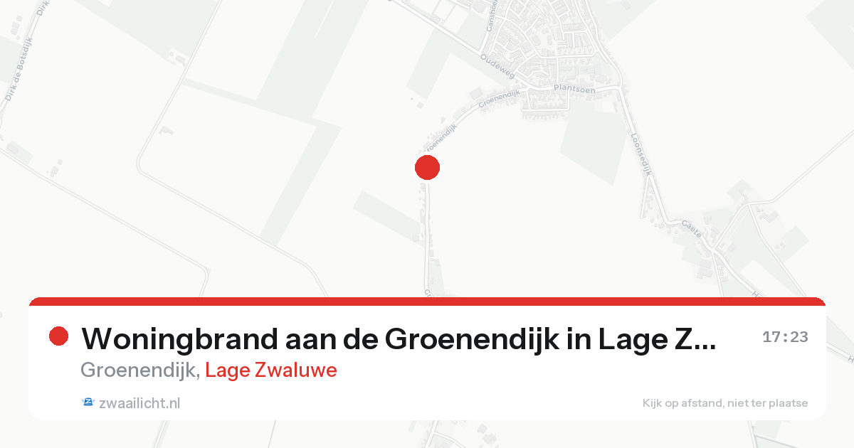Woningbrand aan de Groenendijk in Lage Zwaluwe — 24 aug 2026