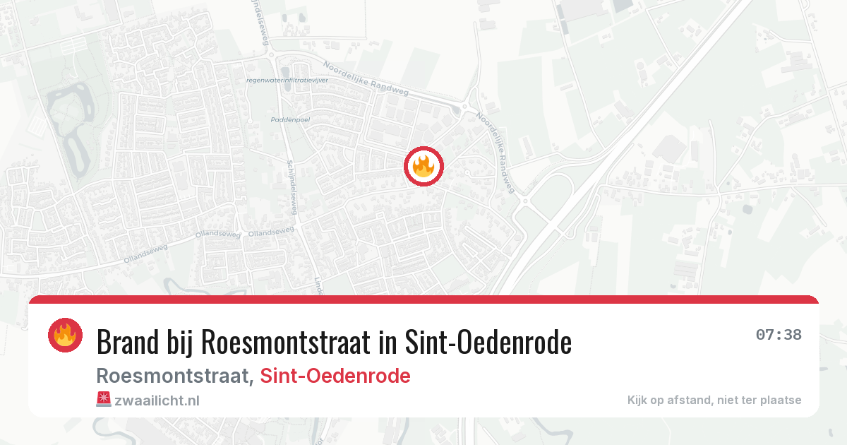 Brand bij Roesmontstraat in Sint-Oedenrode — 28 jun 2026