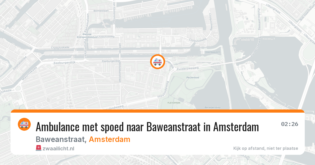 Ambulance met spoed naar Baweanstraat in Amsterdam — 23 apr 2026