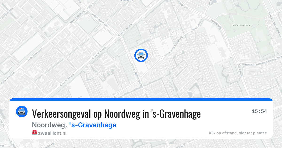 Verkeersongeval op Noordweg in 's-Gravenhage — 30 mrt 2026