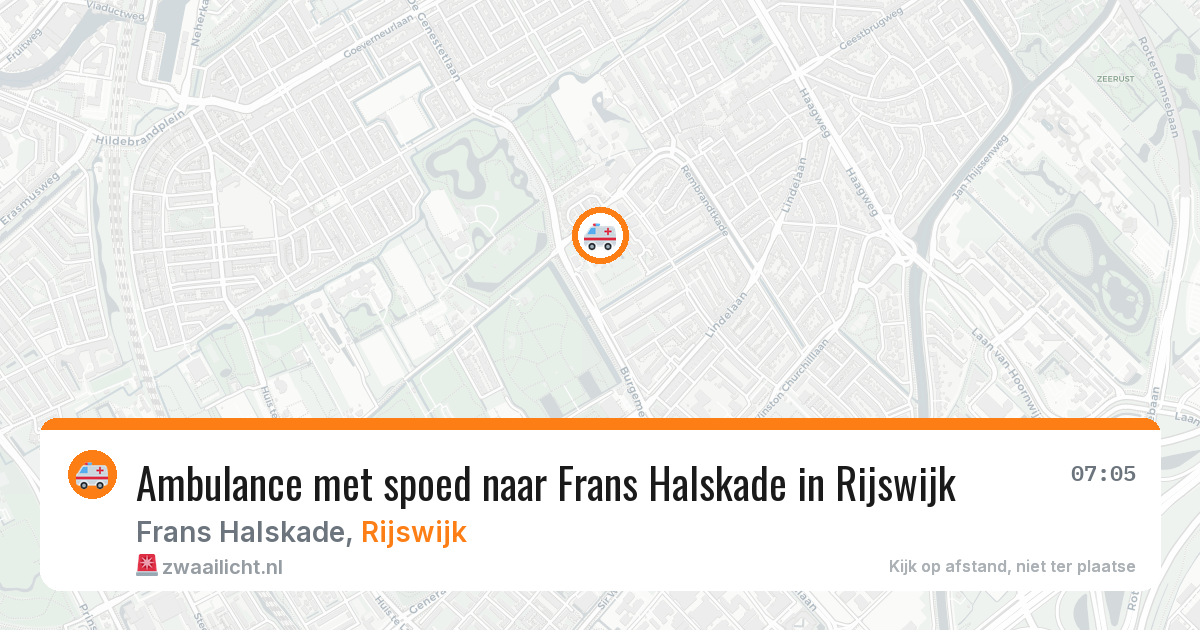Ambulance met spoed naar Frans Halskade in Rijswijk — 7 mrt 2026