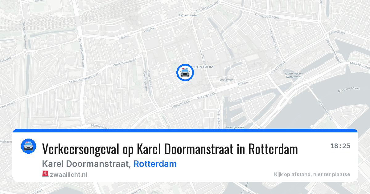 Verkeersongeval op Karel Doormanstraat in Rotterdam — 25 mei 2026