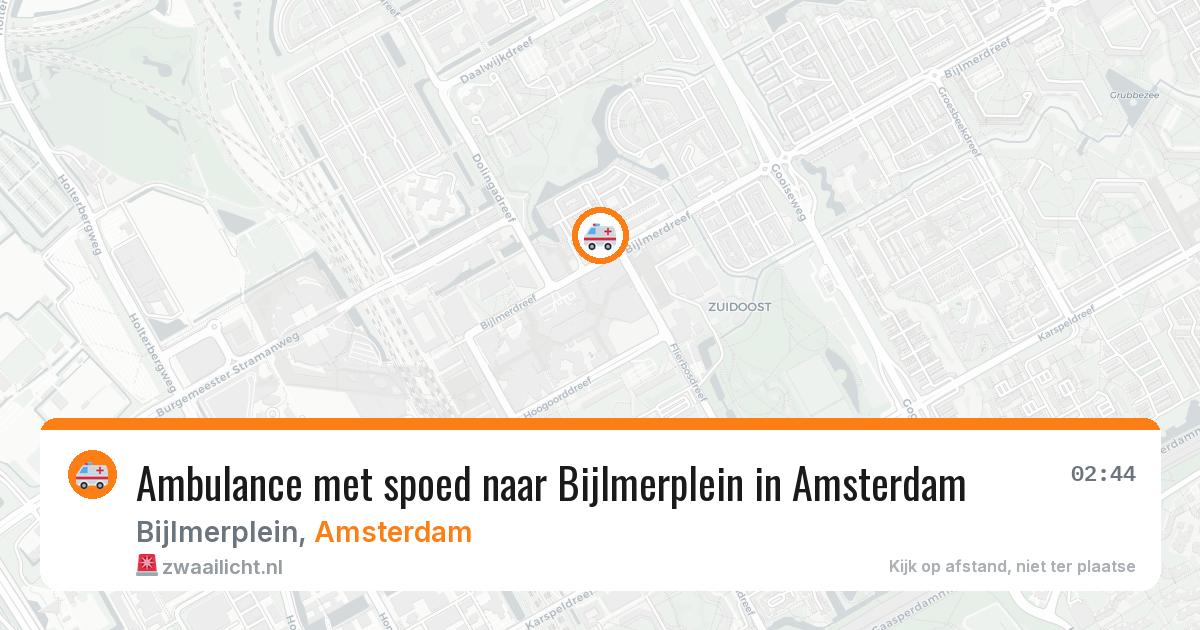 Ambulance met spoed naar Bijlmerplein in Amsterdam — 3 mei 2026