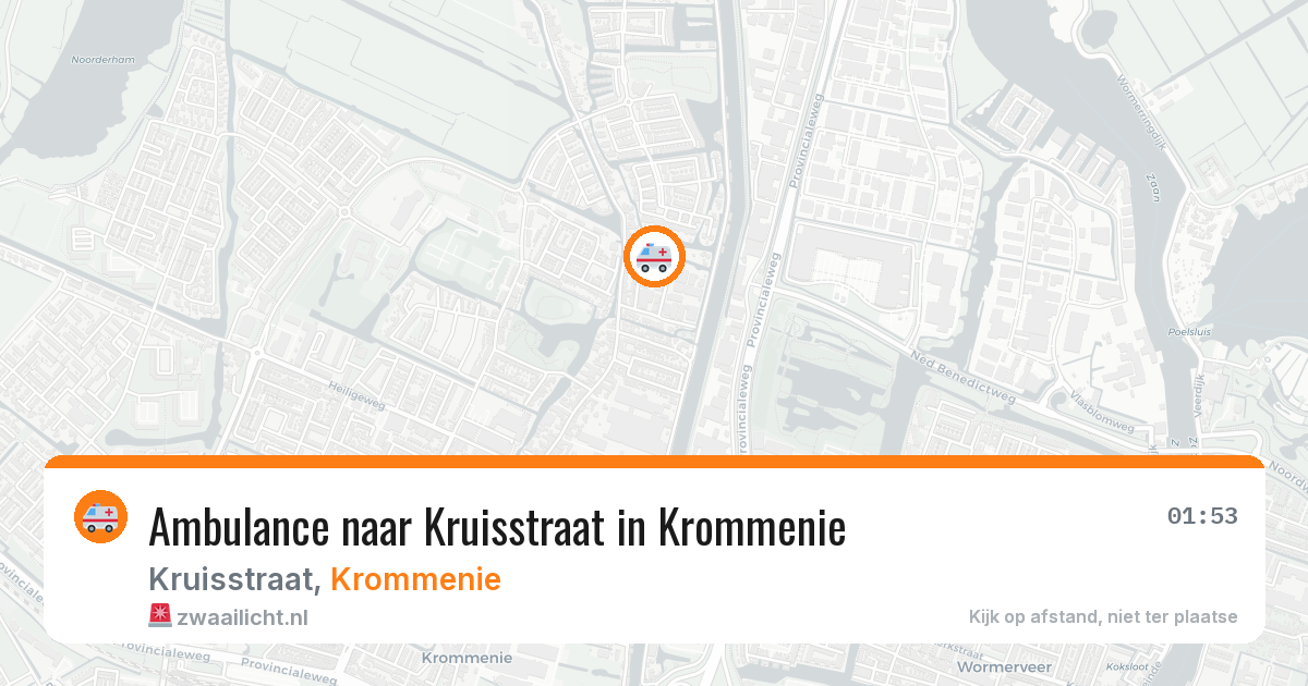 Ambulance naar Kruisstraat in Krommenie — 10 jul 2026