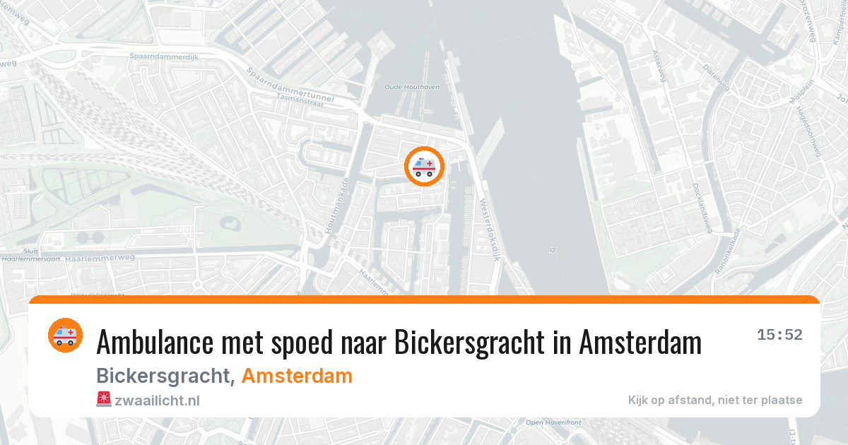 Ambulance met spoed naar Bickersgracht in Amsterdam — 5 aug 2026