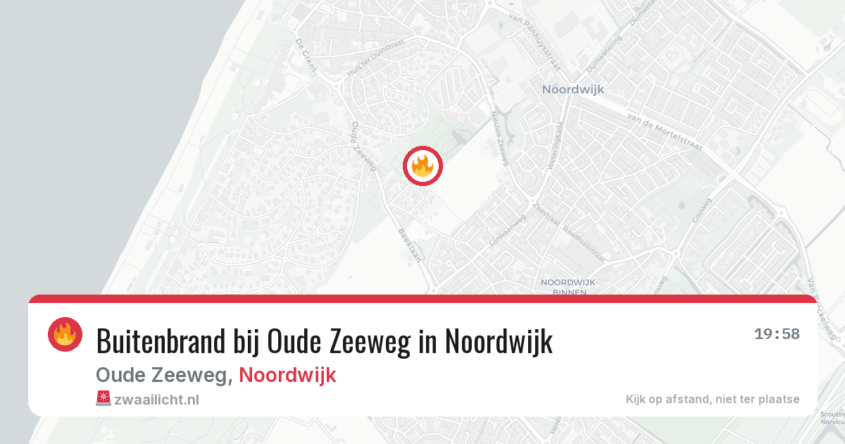 Buitenbrand bij Oude Zeeweg in Noordwijk — 11 mei 2026