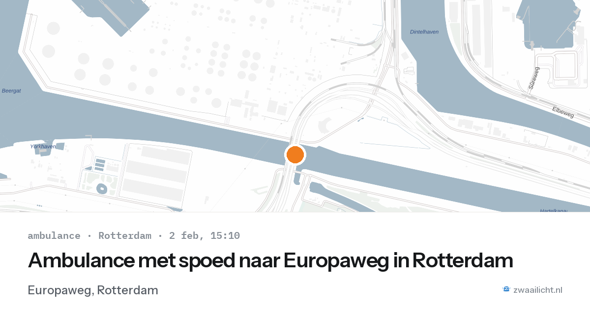 Ambulance met spoed naar Europaweg in Rotterdam — 2 feb 2026