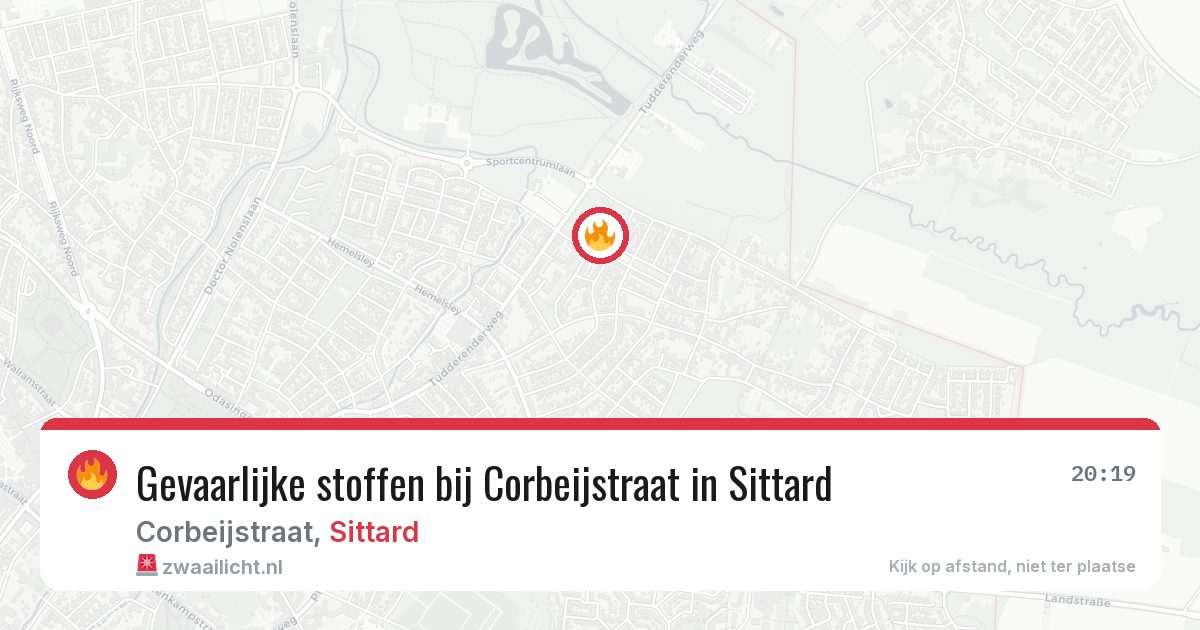 Gevaarlijke stoffen bij Corbeijstraat in Sittard — 19 jun 2026