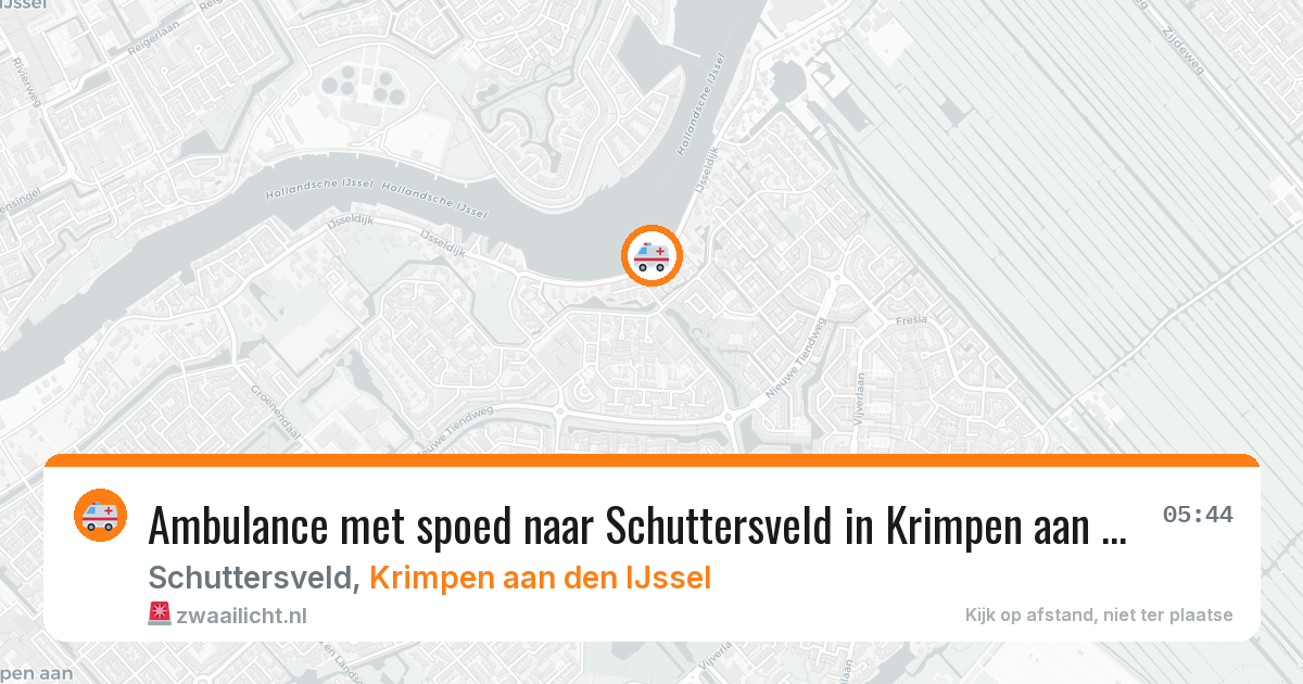 Ambulance met spoed naar Schuttersveld in Krimpen aan den IJssel — 24 mei 2026