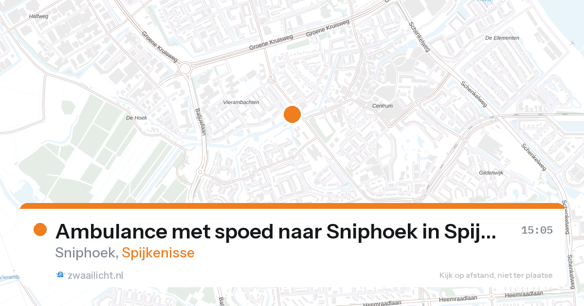 Ambulance met spoed naar Sniphoek in Spijkenisse — 27 aug 2026