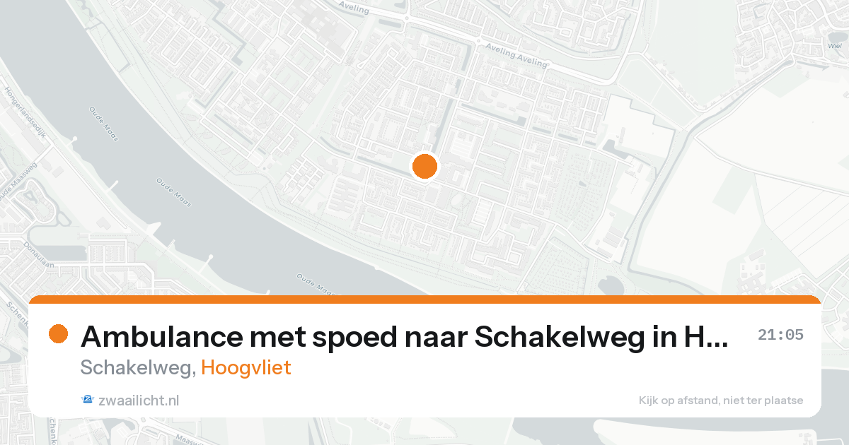 Ambulance met spoed naar Schakelweg in Hoogvliet — 25 aug 2026