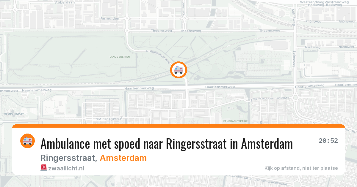 Ambulance met spoed naar Ringersstraat in Amsterdam — 29 jul 2026