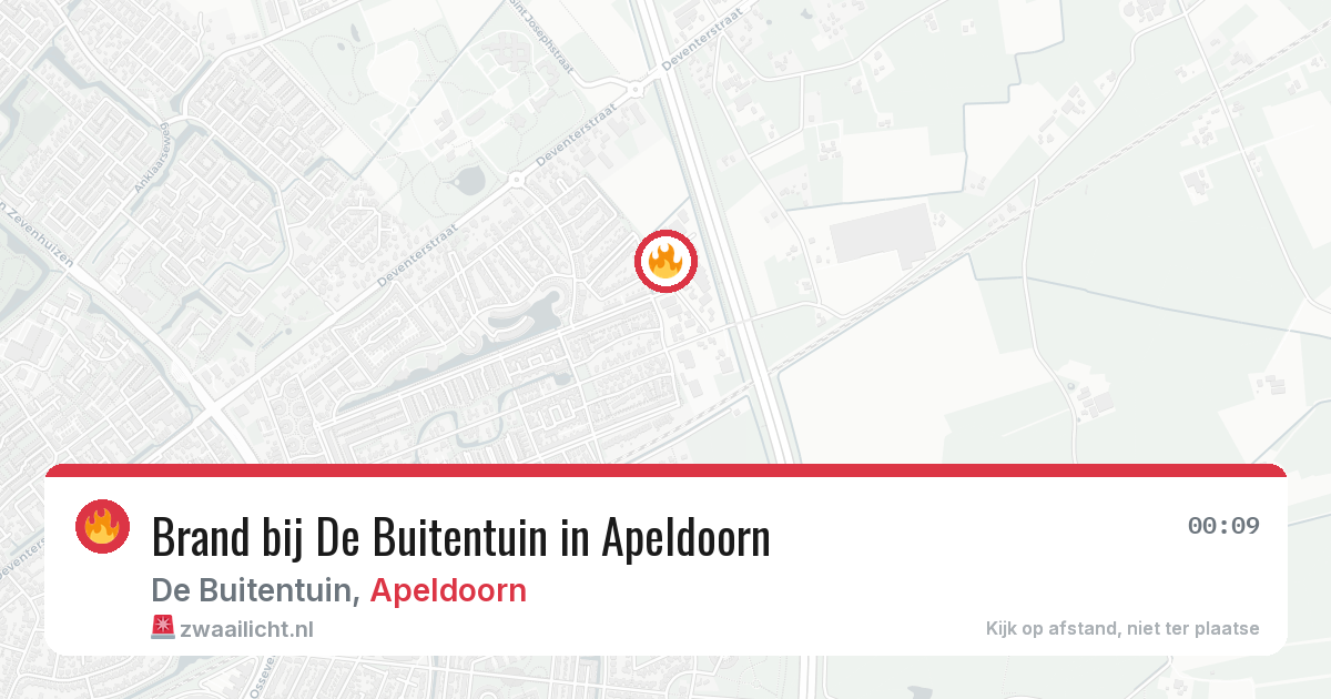 Brand bij De Buitentuin in Apeldoorn — 19 jun 2026