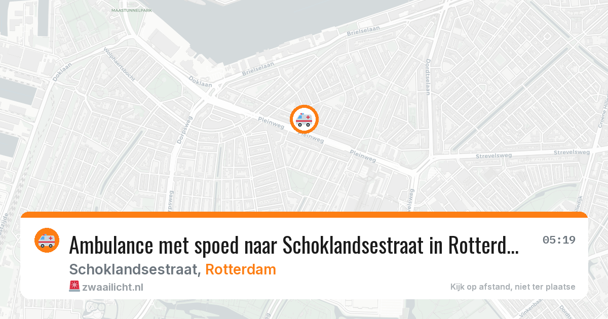 Ambulance met spoed naar Schoklandsestraat in Rotterdam — 16 apr 2026