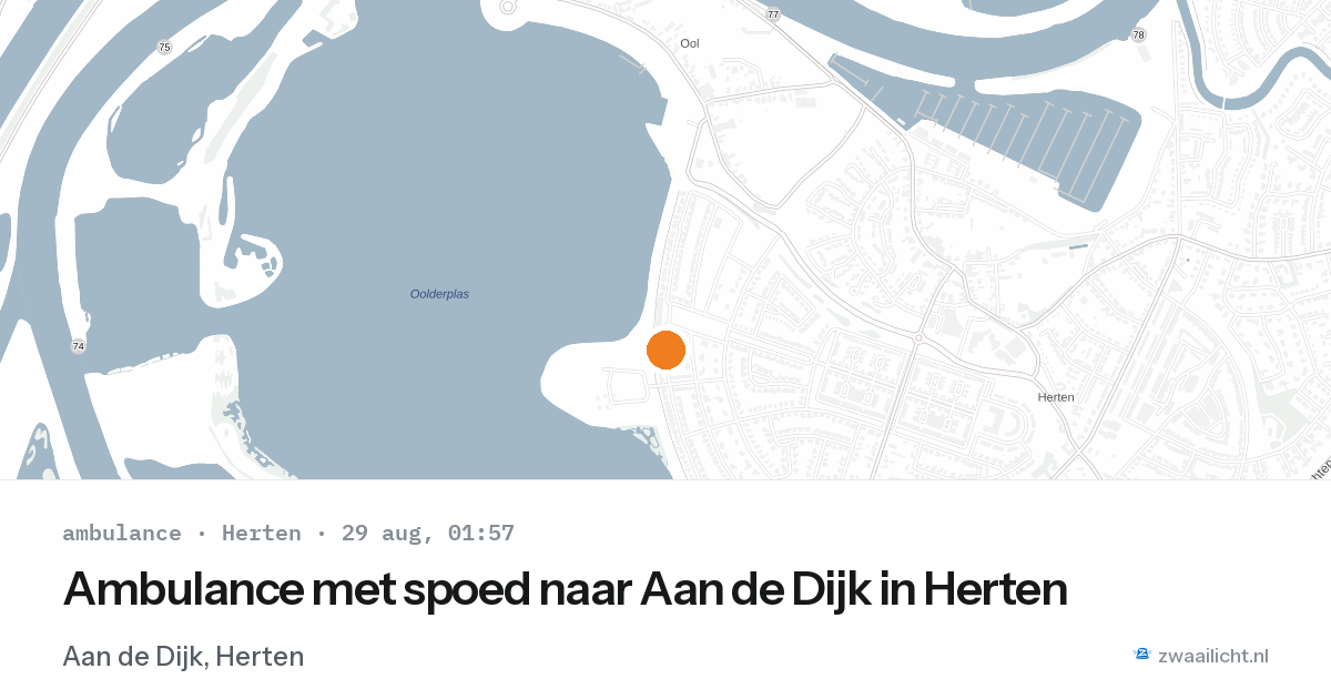 Ambulance met spoed naar Aan de Dijk in Herten — 28 aug 2026