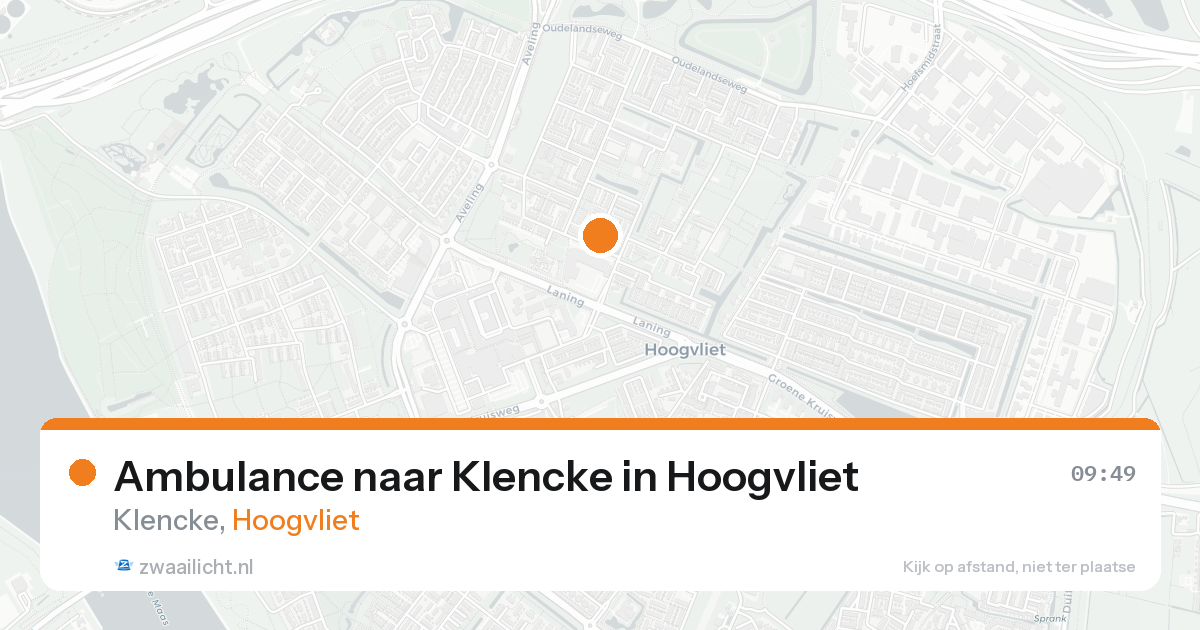 Ambulance naar Klencke in Hoogvliet — 10 jul 2026