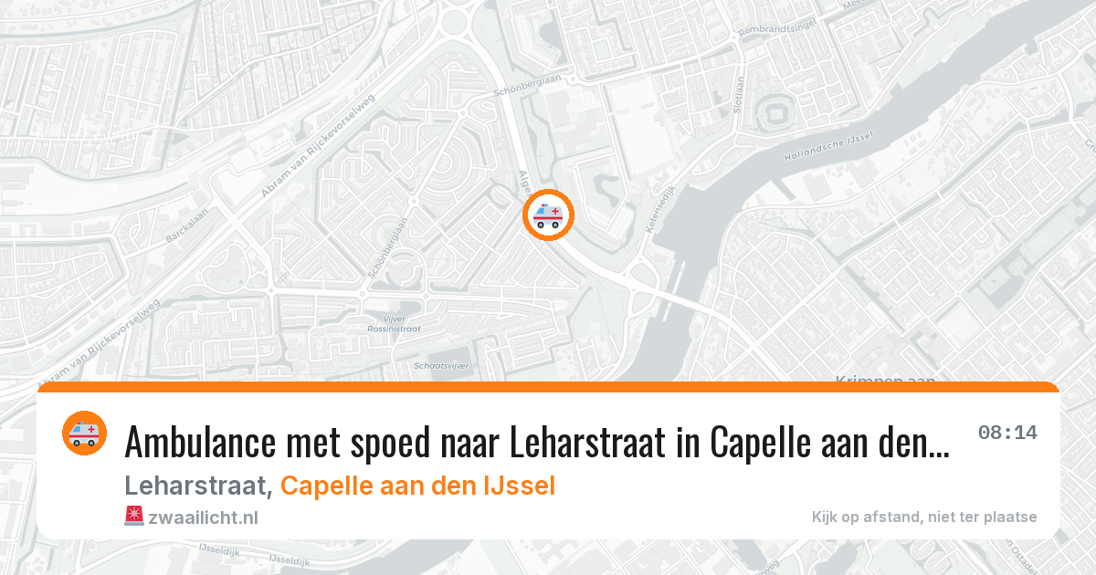 Ambulance met spoed naar Leharstraat in Capelle aan den IJssel — 27 mei 2026