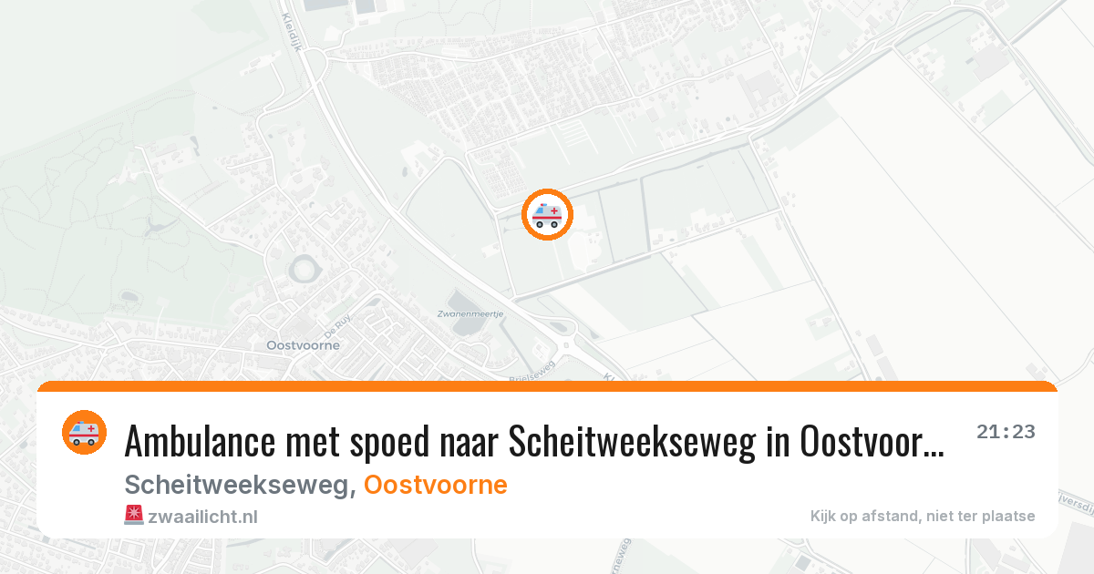 Ambulance met spoed naar Scheitweekseweg in Oostvoorne — 27 jul 2026