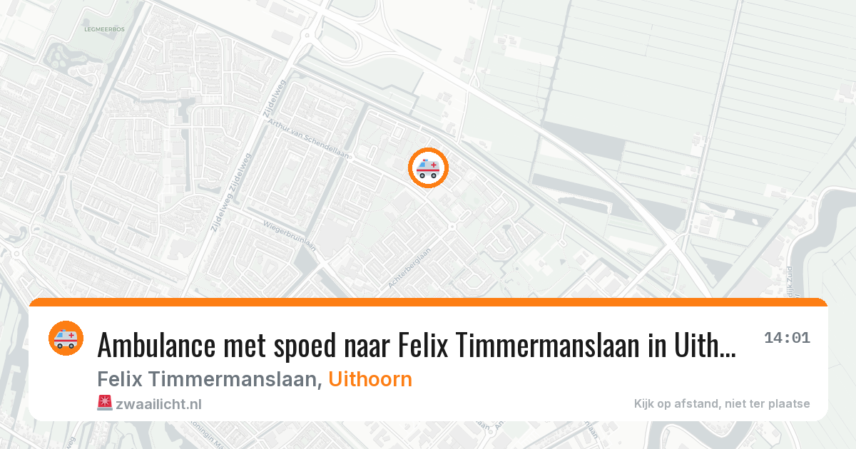 Ambulance met spoed naar Felix Timmermanslaan in Uithoorn — 31 mei 2026