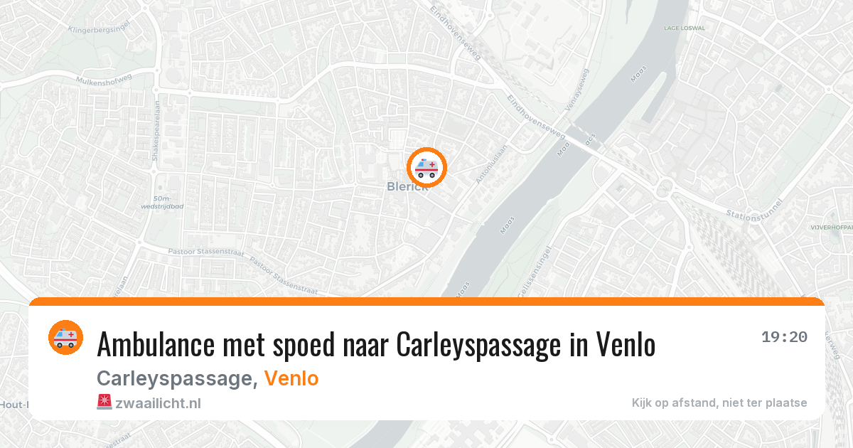 Ambulance met spoed naar Carleyspassage in Venlo — 25 jul 2026