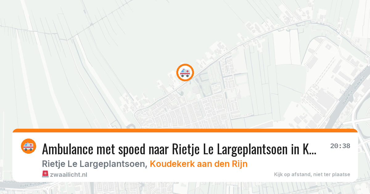 Ambulance met spoed naar Rietje Le Largeplantsoen in Koudekerk aan den Rijn — 2 aug 2026