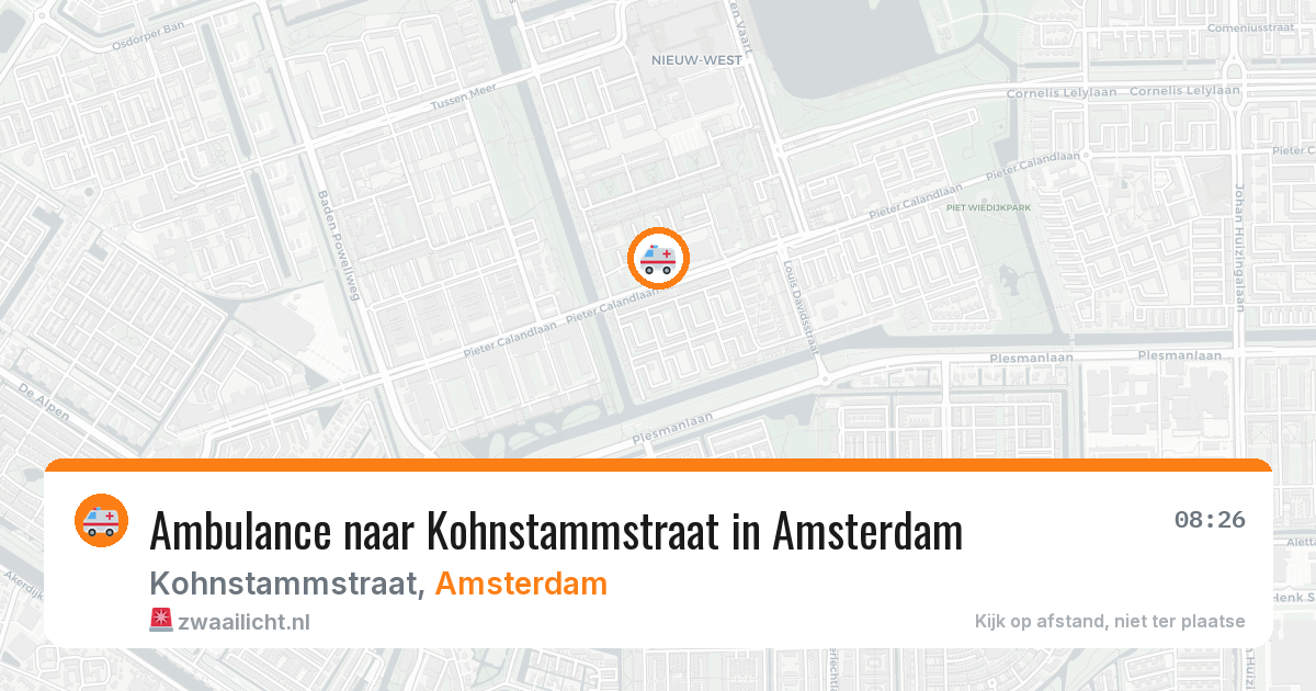 Ambulance naar Kohnstammstraat in Amsterdam — 5 jul 2026