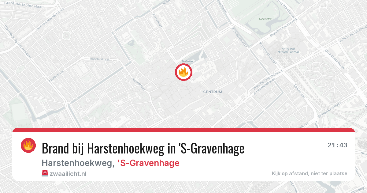Brand bij Harstenhoekweg in 'S-Gravenhage — 24 jan 2026