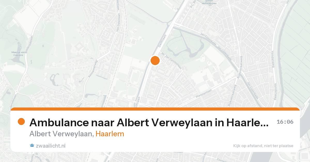 Ambulance naar Albert Verweylaan in Haarlem — 21 aug 2026