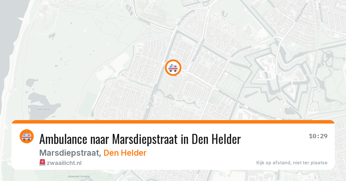 Ambulance naar Marsdiepstraat in Den Helder — 20 jul 2026