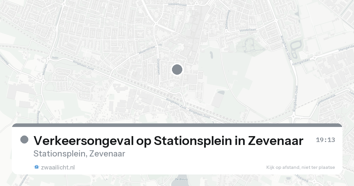 Verkeersongeval op Stationsplein in Zevenaar — 24 aug 2026