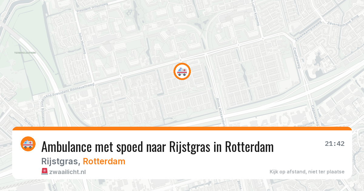 Ambulance met spoed naar Rijstgras in Rotterdam — 15 jun 2026