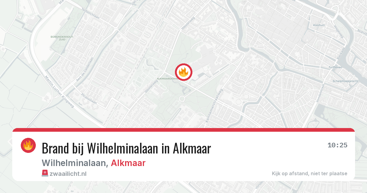Brand bij Wilhelminalaan in Alkmaar — 25 jun 2026