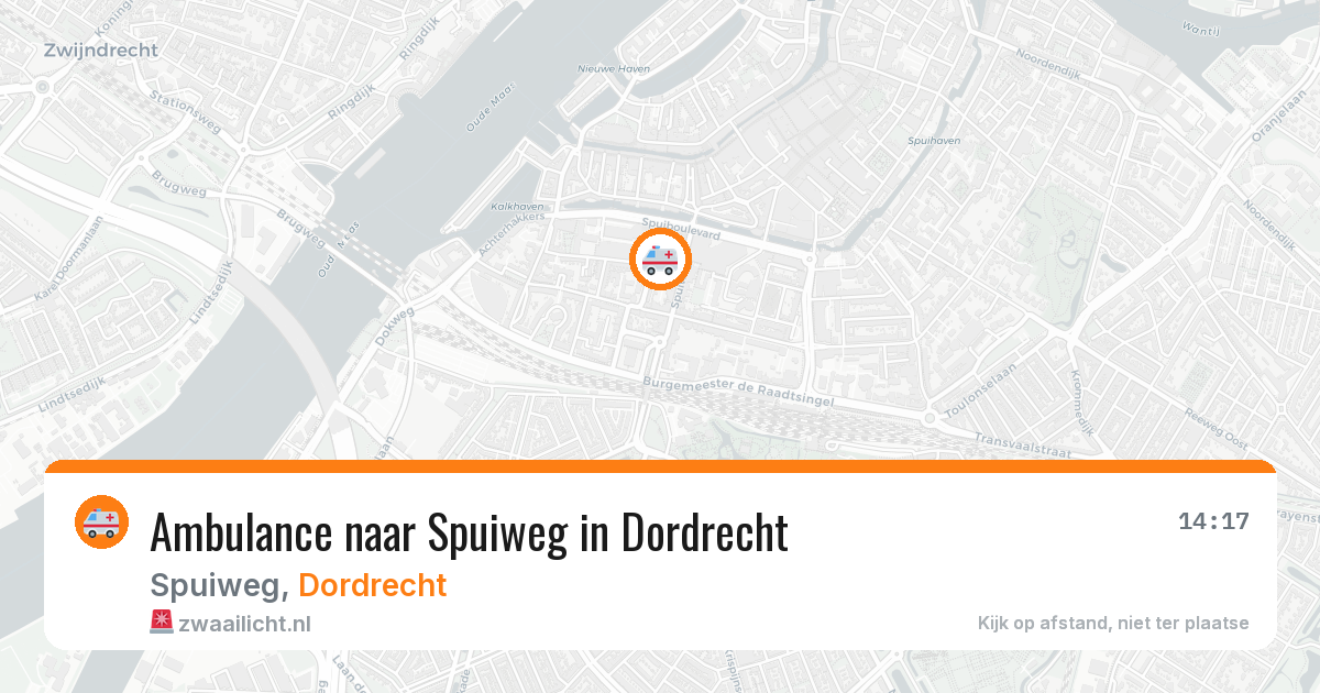 Ambulance naar Spuiweg in Dordrecht — 12 aug 2026