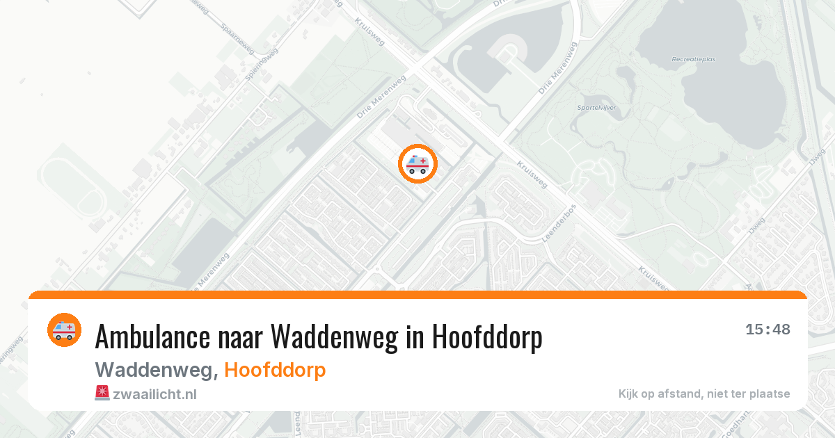 Ambulance naar Waddenweg in Hoofddorp — 25 jul 2026