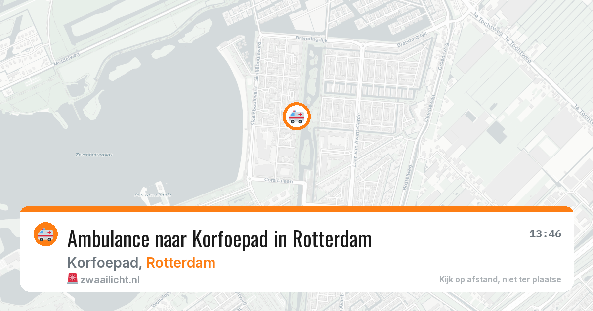 Ambulance naar Korfoepad in Rotterdam — 8 apr 2026
