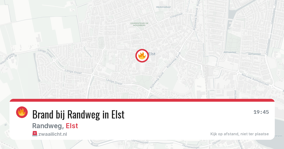 Brand bij Randweg in Elst — 28 jun 2026