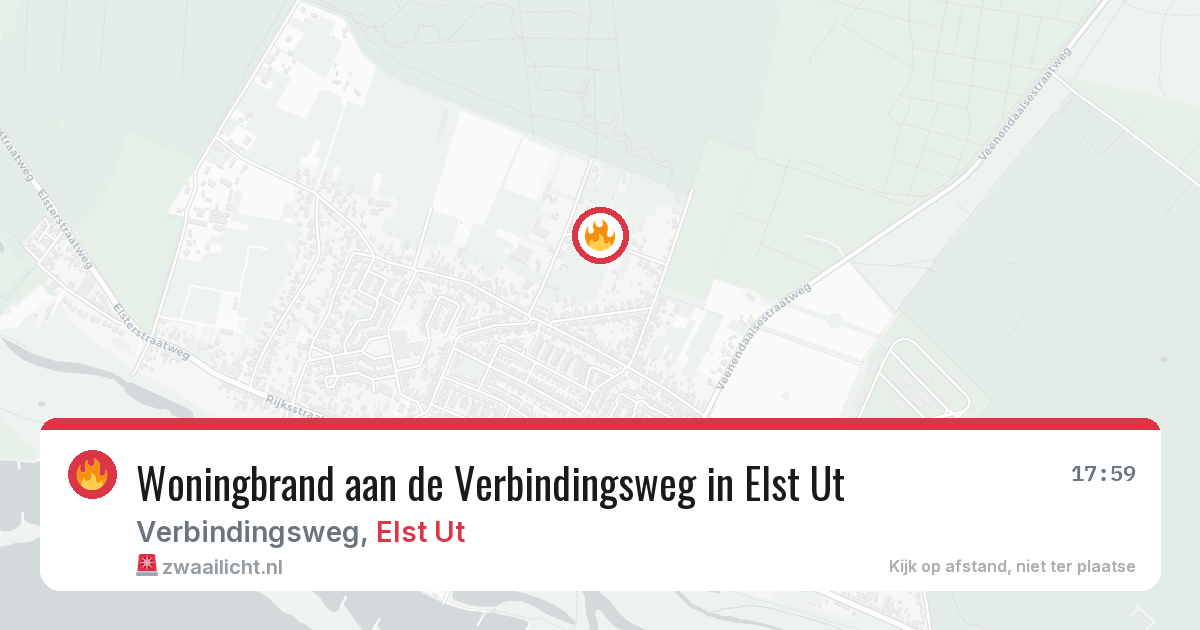 Woningbrand aan de Verbindingsweg in Elst Ut — 14 mei 2026