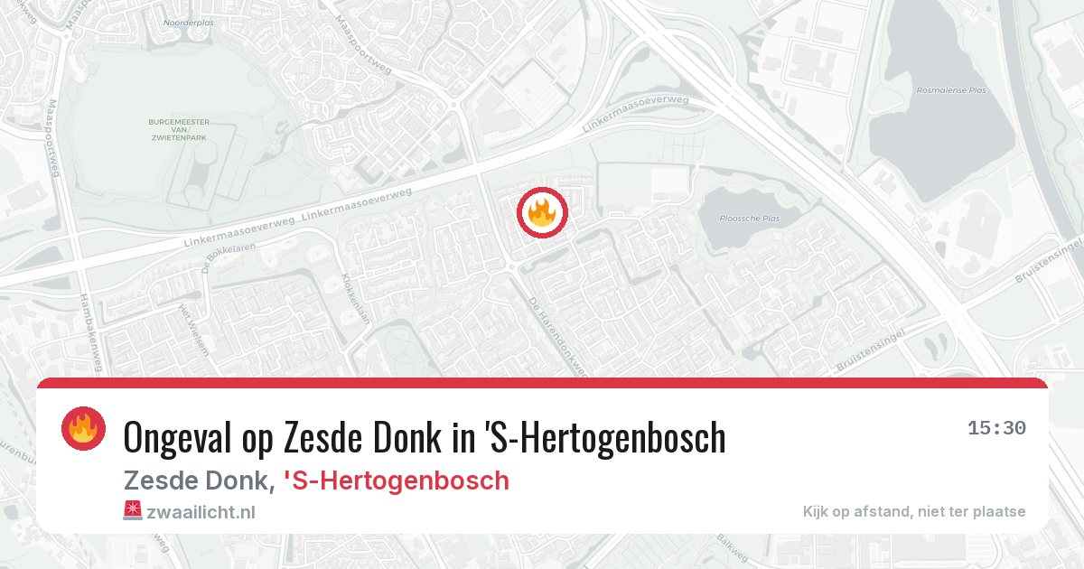 Ongeval op Zesde Donk in 'S-Hertogenbosch — 26 mei 2026