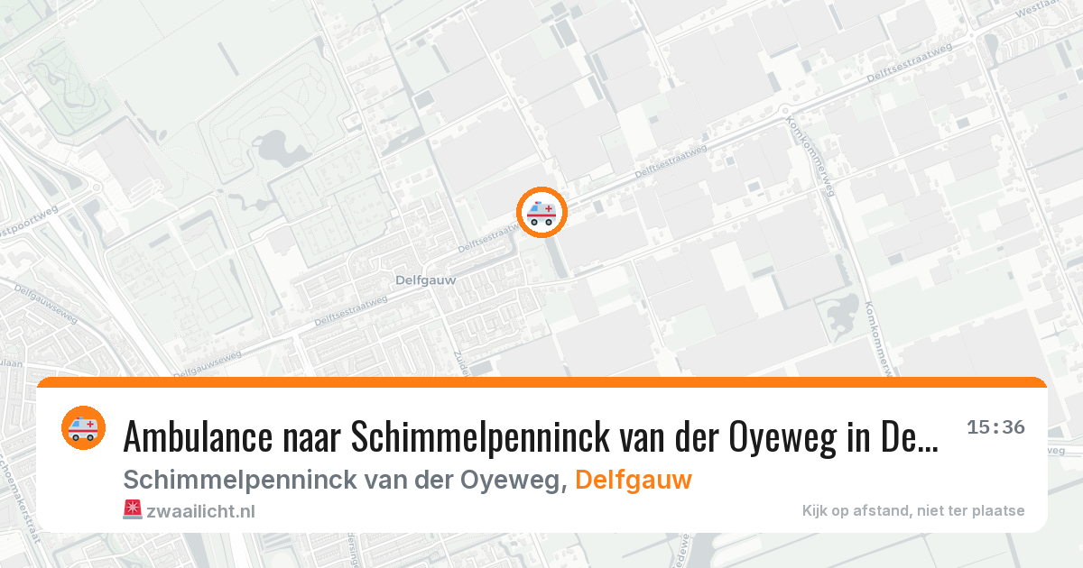 Ambulance naar Schimmelpenninck van der Oyeweg in Delfgauw — 22 jun 2026