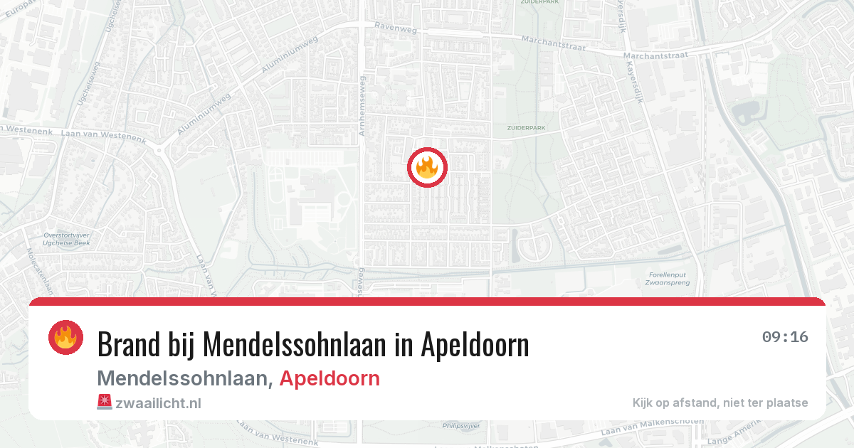 Brand bij Mendelssohnlaan in Apeldoorn — 28 jun 2026