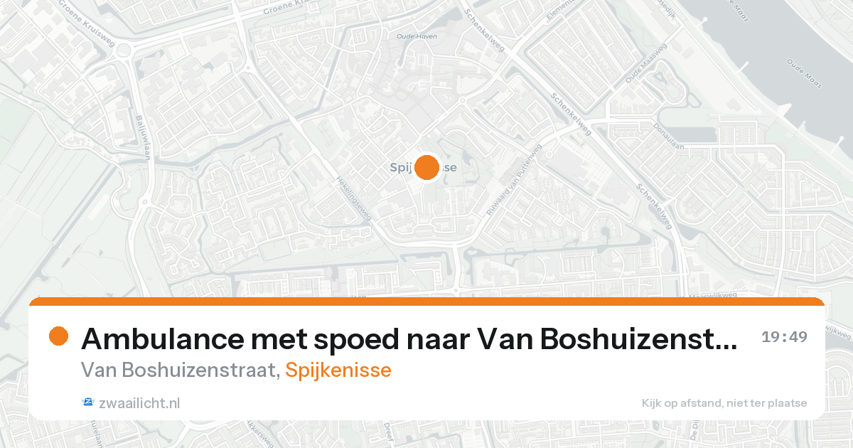 Ambulance met spoed naar Van Boshuizenstraat in Spijkenisse — 14 jul 2026