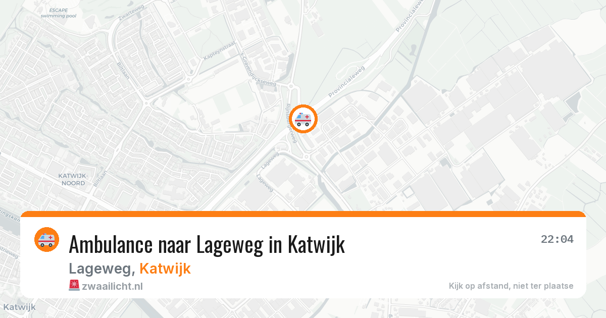 Ambulance naar Lageweg in Katwijk — 8 aug 2026